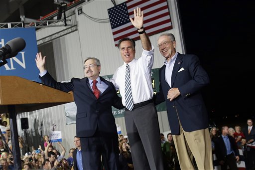 MItt Romney, Chuck Grassley, Terry Branstad